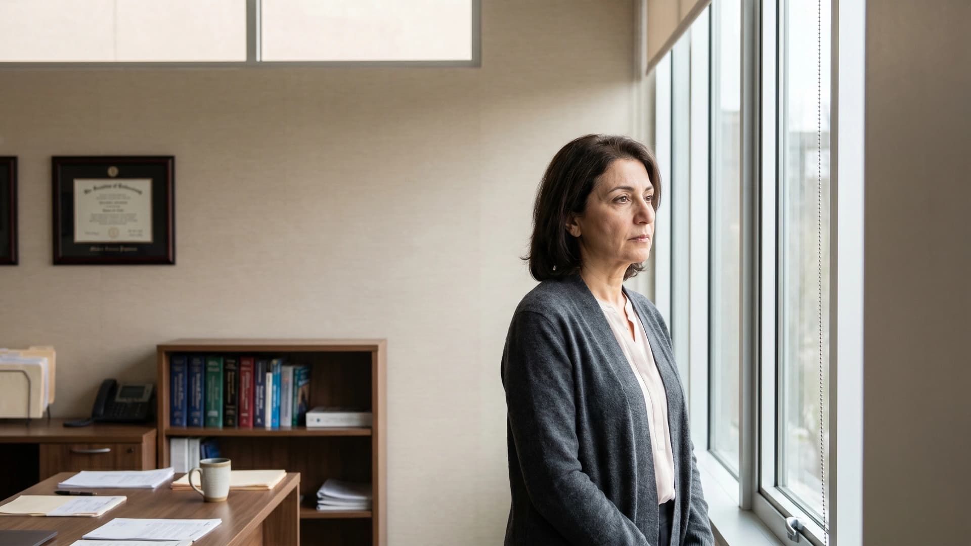 Physician at window in reflective mood — the real cost of a $2M malpractice verdict for NY doctors