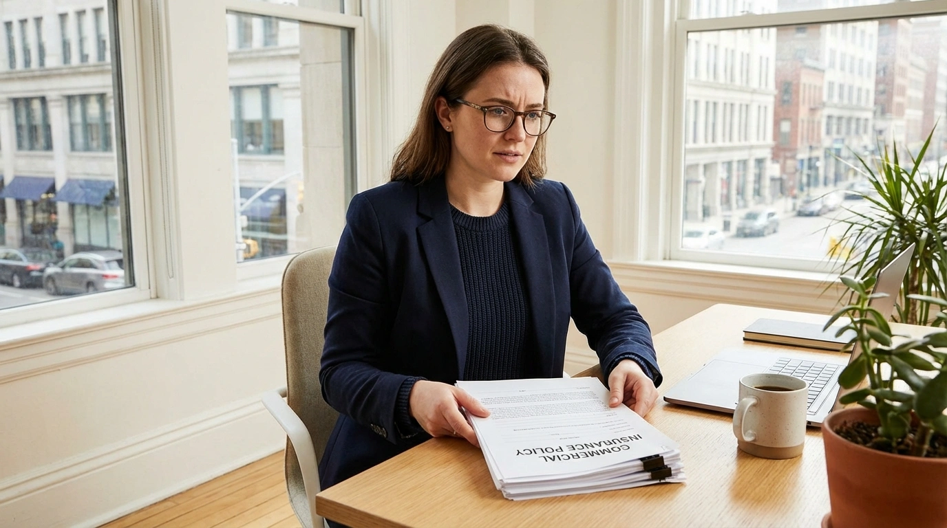 First-time NY business insurance buyer reviewing GL, WC, BOP, and cyber coverage decisions