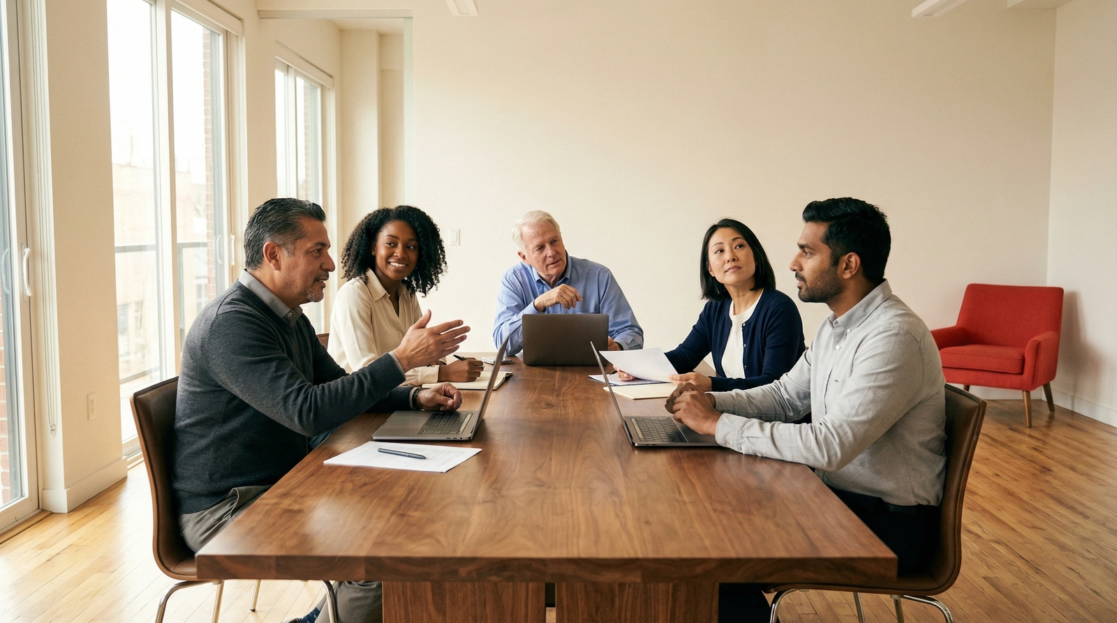 Professional office environment or team scene